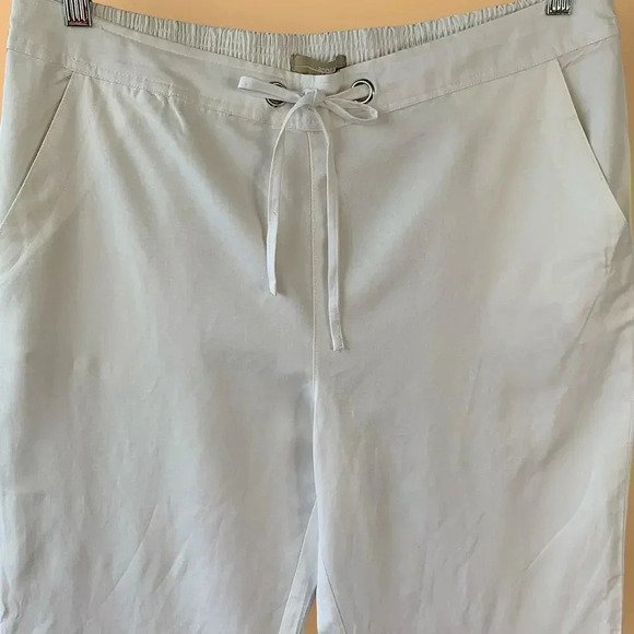 Appraisal New Linen Blend Straight Leg High Waist Pants Size XL Ivory White - Picture 3 of 15